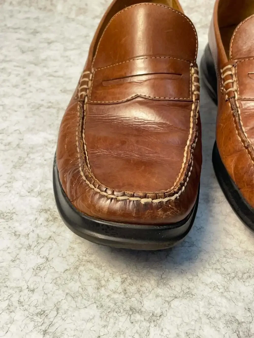 Cole Haan  Brown Leather Penny Loafers C08390 size 9 Nike  base